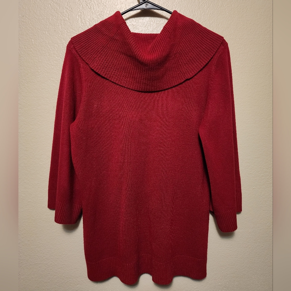 Cowl Neck, 3/4 Wide Sleeve, Sweater Top - Picture 3 of 4